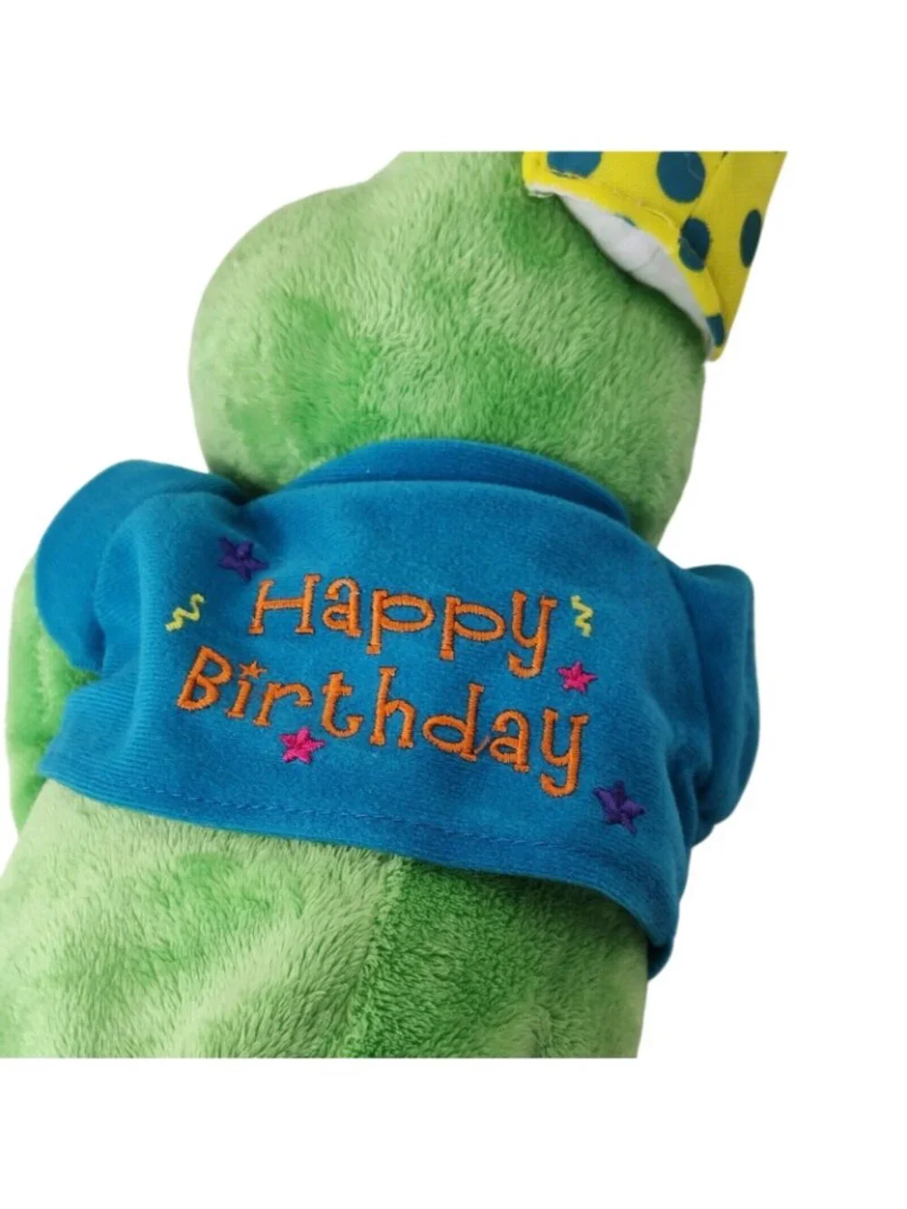 1994 Vintage The Petting Zoo Happy Birthday Green Frog Plush Stuffed Animal 19
